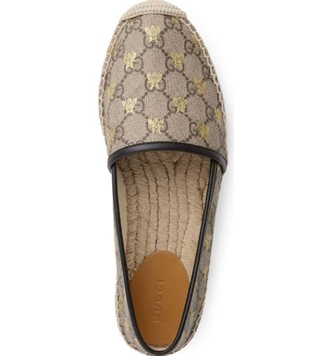 gucci men's espadrilles|logo espadrille flat gucci.